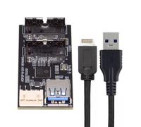 Usb 3.1 Type E 1 À 2 Usb 3.0 19/20 Pin Multiplicateur De Port Pcba Avec Câble D'Alimentation Sata[Cable06743]