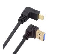 USB 3.1 USB-C réversible coudé à 90 ° up angled a mâle câble de données pour MacBook et tablette et téléphone