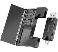 USB 3.2 (Gen1) SD and microSD Card Reader with Card Storage, USB-A and USB-C