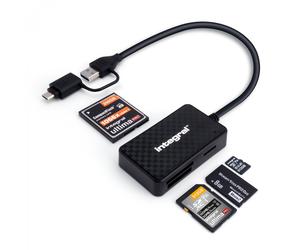USB 3.2 Type-A et C pour carte mémoire SD et MicroSD