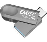 USB 3.2 USB-A Type-C Dual D280 ECMMD64GD283 USB Flash Drive - USB 3.2 Universal Compatibility - Read 80MB/s, Write 20MB/s, Eco Design, 64GB/GB , 1 Unit