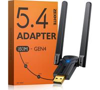 Usb 5.4 Bluetooth Adapter For Pc, Bluetooth Transmitter And Receiver Plug & Play, Edr And Ble, High Gain Antenna 180M Long Range For Pc Windows 11/10/8
