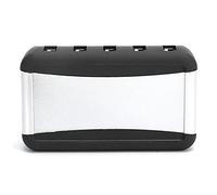 USB 7-Hub avec Nourriture, Faible Consommation D'énergie 7 Port Hub pour Ordinateur de Bureau, Station de Recharge Efficace pour Moi / 2000, USB Noir (Prise UE)