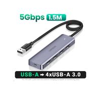 (USB-A 150CM) Hub USB C 4 ports USB Type C vers USB 3.0 Adaptateur répartiteur de hub compatible MacBook