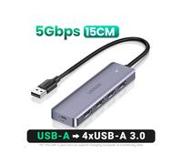 (USB-A 15CM) Hub USB C 4 ports USB Type C vers USB 3.0 Adaptateur répartiteur de hub compatible MacBook