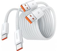 USB A to USB C Cable [2pcs 3M] 6A Nylon USB C Cable Fast Charging,Type C Data Cord for iPhone 16 15 Pro Max,Samsung S24 S23 Note 10,Huawei P60,Honor,Xiaomi,OPPO,VIVO