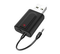 USB Adaptateur Bluetooth 5.0 pour TV, 2 en 1 Bluetooth émetteur Récepteur, Transmetteur Audio Portable avec Jack 3,5