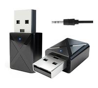 USB Adaptateur Bluetooth clé pour pc transmetteur, BT5.0 dongle pour TV Connexion Jack 3.5mm pour Voiture/système Audio