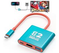 USB Adaptateur USB C vers HDMI pour Switch, Tendak 3 in 1 USB -C Hub avec USB 3.0 PD Charge 4K HDMI Converter pour Nintendo Switch/OLED