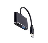 - USB - Adaptateur USB péritel convertisseur péritel câble d'affichage 1080p, boîtier en d'aluminium, accessoires pour l'utilisation de projecteurs TV d'ordinateur