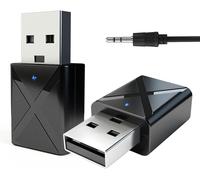 Usb Adapter Bluetooth Key For Pc Transmitter, Bt5.0 Dongle For Tv Connection Jack 3.5Mm For Car/Audio System