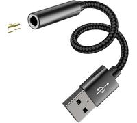 USB Adapter Jack Aux Headphone Converter 3.5mm Audio Cable For PC PS5 Laptop Compatible for Microphone Headset Car Card for iPhone Pro