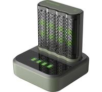 Usb Akkuladeger?T M452, 4 Ladeslots, Inkl. Docking Station D451 (Grau