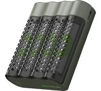 Usb Akkuladeger?T M452, Mit 4 Ladeslots (Grau, Inkl. 4x Gp Akkus Aa 2
