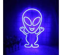 USB Alien LED Néon Applique murale, Néon Bouclier Veilleuses Néon Signe Néon Lumière Enseignes lumineuses pour fête Bar Gaming Chambre Décoration murale, Enfants Anniversaire
