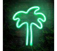 USB alimenté par piles cocotier LED néon mural, néon signe veilleuses néon lumière néon pour la fête bar gaming chambre chambre décoration murale, anniversaire des enfants