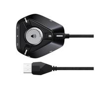 USB Audio Adapter - Type-C Portable Interface Splitter, 3.5mm Jack USB Audio Card for Volume Control Microphone Speaker Studio Home Guitar Music Recording Streaming Channel Game