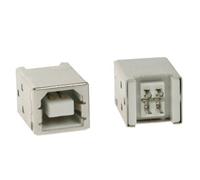 USB B FEMELLE, SIMPLE CONNECTEUR 180°, POUR CI