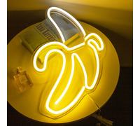 USB Banane LED Néon Applique murale, Néon Bouclier Veilleuses Néon Signe Néon Lumière Enseignes lumineuses pour fête Bar Gaming Chambre Décoration murale, Anniversaire enfants