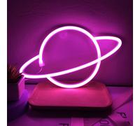 USB Battery Power Planet LED Neon Wandleuchte, Neon Schild Nachtlights Neon Sign Neonlicht enseigne lumineuse pour Party Bar Gaming Chambre Décoration murale, anniversaire des enfants