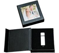 USB Box with Photo Window Synthetic Leather-Black