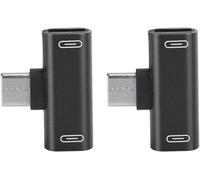 Usb C 2 In 1.2pcs Typec Converter Splitter Dual 2 In 1 To Headphone Usb O Charger Adapter Silver (Silver),Connectors And Adapters (Black)