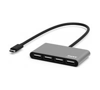 USB C 3.0 to 4 ports USB A 2.0 Hub Gray Port