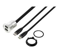 USB-C® (3.1) 2x prise/prise 1 m Câble argent TC-13376316 TRU COMPONENTS