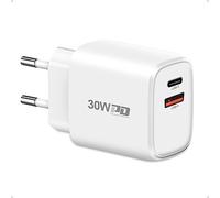 USB C 30W Chargeur, Gcstnn 2 Port Secteur Adaptateur Rapide Chargeur pour Google Pixel 9Pro XL/9Pro/9/8a/8Pro/8/7/6/9 Pro Fold/Watch, iPhone 15 Pro Max, Samsung Galaxy S24 Ultra, Redmi