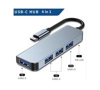 (USB C 4 EN 1) Station d'accueil Type C Hub USB 3.0 Splitter Adaptateur multiport 4K Compatible HDMI
