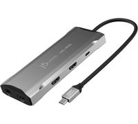 Usb C 4K Triple Display Hub - Hdmi X2,4K Dp,2 Usb-A Et Type C 10Gbps,Pd 100W,Ethernet,Lecteur De Carte Sd 4.0 Pour Xps,Surface Pro (Jcd397)