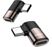 USB C 90 Degree Adapter, Prolongateur USB C Mâle vers Femelle à Angle Droit 100W, Connecteur USB4 Type C 40Gbps, 8K@60Hz pour Steam Deck, Switch, MacBook Pro/Air, Tablet and More Type C Devices