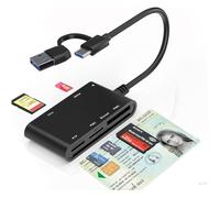 USB-C/A Belgian ID Card Reader-Lecteur Carte Identité Belge,ID,TF,SD,MMC,SIM,M2,Memory Stick Pro Duo -Prend en Charge les Cartes
