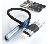 USB C Adapter + Lighting Jack 3.5 mm Headphone Cable to Aux Chip DAC High Resolution Compatible with iPhone 16 15 14 13,S25 S24 S23 S21,MacBook/Xiaomi