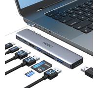 USB C Adapters for MacBook Pro/Air 2020-2018, MacBook Pro USB C Hub HDMI Mac USB Adapter, Dongle Multiport MacBook Air M1 Accessories/Adapters with 4K HDMI 3 USB 3.0 Port, TF/SD, 100W PD