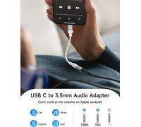 USB C Aux Headphone Adapter,USB C to 3.5mm Jack Headphone Adapter for iPhone 15 Pro Max/15 Pro/15,S24/S24+/S24 Ultra/S23/S22/S21/S20,Huawei P40/P30 Pro,Mate40/30,Pixel 4/3