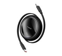 USB C Cable 100W PD 5A QC 4.0 Fast Charging Cable Retractable to USB C Cable 4 Level Preset Length for iPhone 15 Samsung iPad Easy