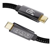 USB C Cable 1m, 3.2 Gen2 4K@144Hz 5K@60Hz, 240W Data Transfer 20Gbps for Thunderbolt 4/3, iPhone 16/15, Switch, MacBook, Display, VR, SSD