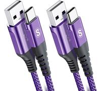 USB C Cable [1M, Pack of 2] USB Type C Fast Charging Nylon Cable for iPhone16 15 Pro Max, Samsung Galaxy S25/S24/S23/S22/S21/S20/S10, so ny Xperia, Huawei P50/P40, Xiaomi, Google Pixel, LG