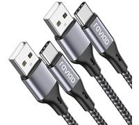Usb C Cable [2m/Pack Of 2], Usb C Charger Cable Fast Charge 3a Usb Type C Nylon Braided Cable For Samsung Galaxy S22 S21 S20 S10 S9 S8 A51 A50 A20e, Huawei P40 P30, Redmi Note - Grey