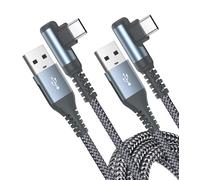 Usb C Cable 3.1a Fast Charging [1m+2m], Usb C Charging Cable 90 Degree Type C Nylon Cable For I Phone15/I Phone16 Pro/Max/Plus,Samsung Galaxy S24 S23 S22,S21,S20 S10 S9,S8,Note10,M31,A.. 38 Uk