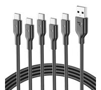 Usb C Cable, 5 Pack Usb To Usb C Quick Charge 3a Qc3.0, Usb C Charger Cable Iphone 15 For Iphone 15/15 Pro, Samsung S22/S21/S20/S10/S9, Xiaomi, Sony-2m