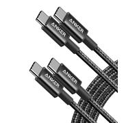 USB C Cable, 60W 2 Pack USB C to USB C 2.0 Nylon Cable for iPhone 16/16 Pro/16 Plus/15/16 ProMax, iPad Air/Mini/Pro 2024, MacBook Pro 2024, Samsung Galaxy S23, Switch (6ft, Black)