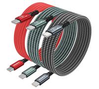 USB C Cable 60W [3pcs 1M] USB C to USB C Cable PD 3.0 Fast Charging Cable for iPhone 15, iPhone 16 Charging Cable, Samsung Galaxy S24 S23 S22, iPad Pro/Air