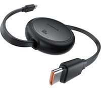 USB C Cable, 60W PD 5A QC 4.0 Mini Fast Charging Retractable USB C to USB C Cable 4 Level Preset Length for iPhone 15 Samsung iPad Easy Store Portable
