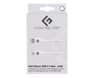 USB-C Cable covered in White soft silicon by FLOATING GRIP (0,5M) (Electronic Games)