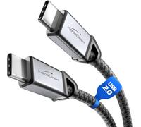 USB-C Cable for Fast Charging, Metal Connectors + Nylon Braiding, USB 2 ¿ 1m (Charges Phones/Laptops with 60W, Charging/Data Cable, Black)