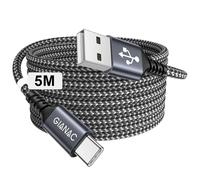 Usb C Cable Long [5m] Usb C Cable Quick Charge 3.1a Charger C Fast Charging Nylon Braided Sync Connector For Galaxy S21, S20, S10, S, A21, A51, Huawei P40 P30 P20, Redmi, Smartphone