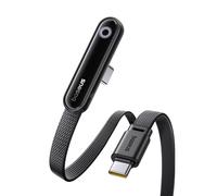 USB C Cable with 90° Elbow, 100W Type-C to C E-Sport Fast Charging Cable with Ring Mood Light, 480Mbps, Braided Cable for iPhone16/16Pro/15, Samsung S24U, Macbook, 1m