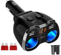 Usb C Car Charger Usb Type C Car Charger, 120w 5.4a Dual Usb Power Adapter For Iphone, Ipad, Android, Samsung, Gps, Camera And More